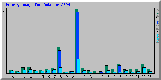 Hourly usage for October 2024